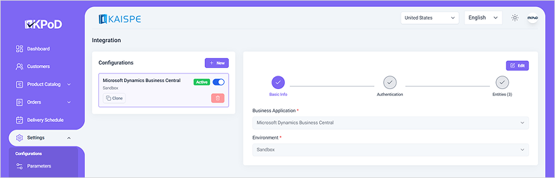 Integration Configuration Interface