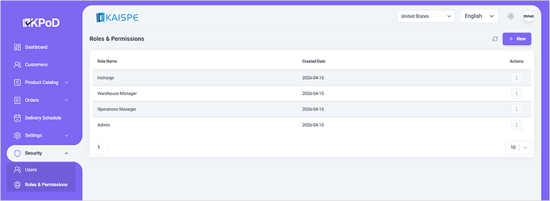 User Access and Role Assignment Interface